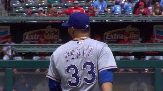 TEX@LAA: Perez allows two runs over 6 1/3