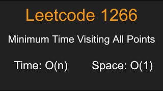 Minimum Time Visiting All Points - Leetcode 1266 - Python