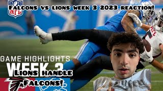 LIONS BACK! Atlanta Falcons vs. Detroit Lions Game Highlights | NFL 2023 Week 3 | REACTION