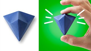 💎💎💎 PAPER DIAMOND 💎💎💎- how to make origami diamond easy.
