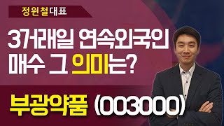 부광약품 (003000) - 3거래일 연속외국인 매수 그 '의미'는?