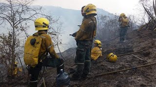 Tras titánica labor, bomberos controlan enorme incendio forestal en montañas de Cali