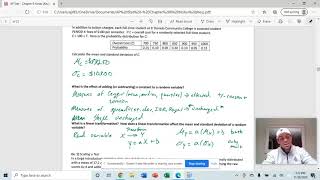 AP Stat - 6.2 Transforming Random Variables