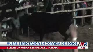 Sujeto muere tras ser embestido por un toro en Carrillo