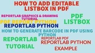 REPORTLAB|REPORTLAB PYTHON TUTORIAL|How To Add Listbox In Pdf File Using Python|PART:47