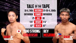 Clash of Champions 2 Bout 4 - Yuki Strong Kobayashi  vs Rey Megrino - Super Bantamweight 超雛量級