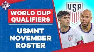 USMNT November Roster: Pulisic and Scally in, Brooks and Dest out
