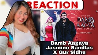 Reaction on Bamb Aagya | Jasmine Sandlas | Gur Sidhu | Latest Punjabi songs 2022