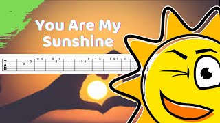 You Are My Sunshine - Folk Song Guitar Tab/Tutorial