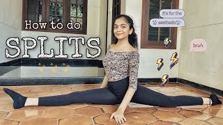 SPLITS tutorial for beginners by Hansika🙂✨| Hansika Krishna