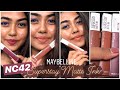 MAYBELLINE SUPERSTAY MATTE INK LIPSTICKS ON DUSKY SKIN | SWATCHES AND REVIEW | NUDE LIPSTICKS