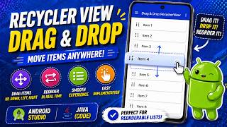 ANDROID - RECYCLERVIEW DRAG DROP ITEM TUTORIAL IN JAVA
