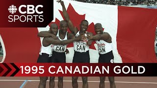 Donovan Bailey leads Canadian 4X100 relay team to gold at 1995 World Athletics Championships