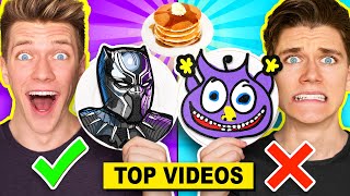 FUNNIEST PANCAKE ART vs MYSTERY WHEEL CHALLENGES #2! How To Make Disney Marvel Black Panther