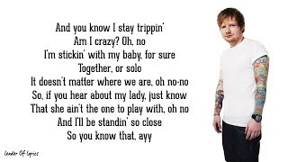 Ed Sheeran - CROSS ME (Lyrics) ft. Chance The Rapper & PnB Rock