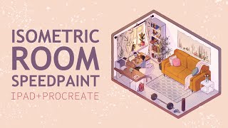 Isometric Room | Speedpaint in Procreate