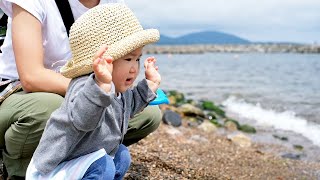 1歳2ヶ月のまいこ 初めての海