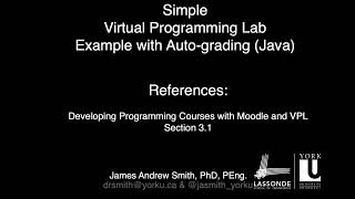 Virtual Programming Lab: Simple Auto-graded exercise with Java