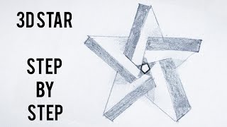 How to Draw An Impossible 3D Star Narrated Step By Step - 3D Step - Impossible || Sn'P Creation