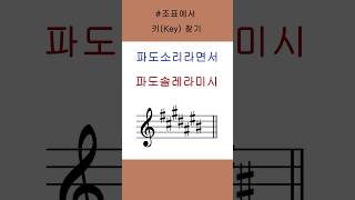 # 조표와 으뜸음  | Key Signature | #조표를  보고 키 찾기