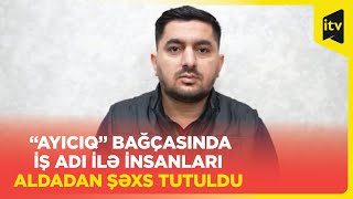 Saxta iş elanı ilə vətəndaşları aldadan şəxs tutulub