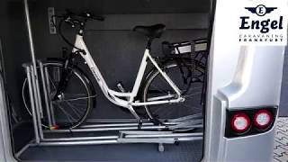 Fahrradhalter für die Reisemobilgarage ganz ohne Schrauben