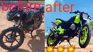 Bajaj Pulsar 180 full modified full loaded colour off roading tyre cruiser bike KGF look ykrider