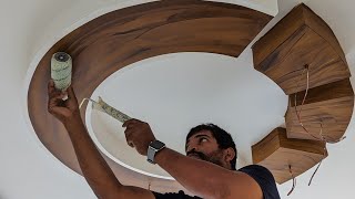 💯% Perfect / Wood colour paint ceiling - How to make woodline effects use Paint Ruler (9550708840)