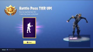 Finally unlocking The ROBOT DANCE MOVE! Tier 95 Fortnite battle Royale