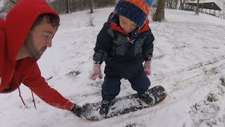 Father Son SnowSkating!!