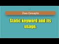 Mastering Java's Static Keyword