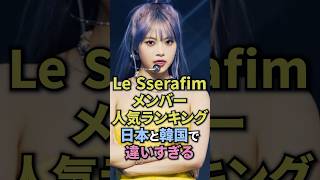 lesserafimメンバー人気ランキング日本と韓国の差 #leserafim #サクラ #チェウォン #カズハ #ウンチェ #ユンジン