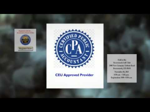 CEU Continuing Education Credits for CPA's in Dayton Ohio CEU Continuing Education Credits for CPA's in Dayton Ohio