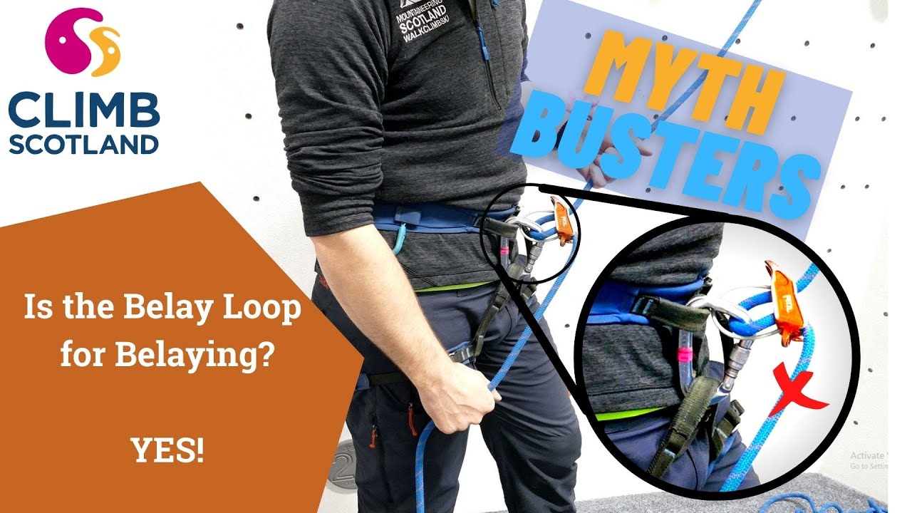 Belaying From The Belay Loop - YouTube