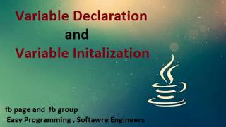 variable declaration and initialization in java in (urdu,hindi) video tutorial LEC 3 by Rizwan Zafar