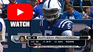 Anthony Richardson CRAZY First NFL Game [Week 1 NFL Preseason] Bills vs Colts Highlights