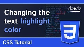 How to change the text highlight color and styles | HTML, CSS Tutorial