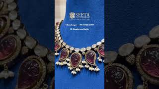 Seetha gold and diamonds #jewellery #nakshi #necklace #victorian #diamond #fashion #telugu #choker