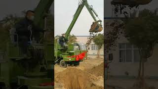 Four-wheeled excavator with multiple functions, saving time, effort and labor, construction mach #2