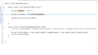 Variable Scope in Methods - Java