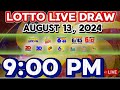 PCSO LOTTO 9PM DRAW RESULT TODAY AUGUST 13, 2024