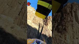 Wall strike BASE jump 2 way.