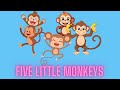 Five Little Monkeys Jumping on the bed - Nursery Rhymes & Kids Songs | @DonnaKidsTV