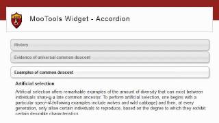 Accessible MooTools Accordion