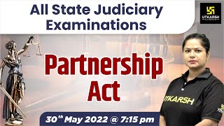 Indian Partnership Act, 1932 MCQ | Rapid Revision | Gujarat judicial service exam | Sarika Ma'am