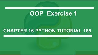 OOP Exercise 1 : Python tutorial 185
