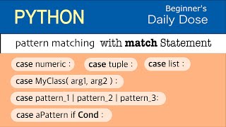 PYTHON match statement as pattern matching | Beginners Daily Dose