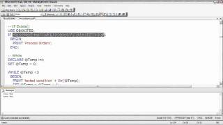 SQL Server Controlling Procedural Flow