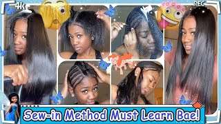 No More Lace!🍨Natural Sew-in Weave w/Leave Out | Invisible Looking | Silky Hair #ULAHAIR Review