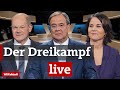 Das TV-Triell: Baerbock vs. Laschet vs. Scholz – Bundestagswahl 2021 | WDR aktuell